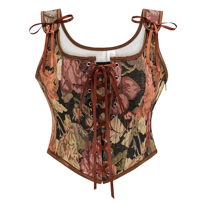 Corset Waist Cinch - Vintage Gothic Women Corsets Lace Up