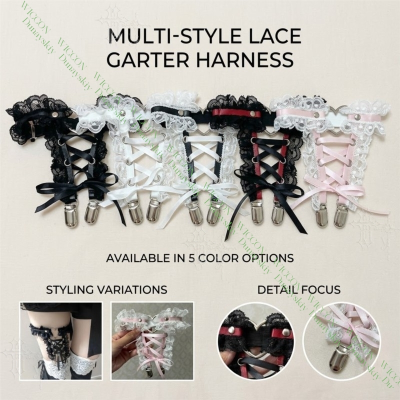 Jirai Kei Figure Ribbon Buckle - đánh giá và giá Garter Belt Set