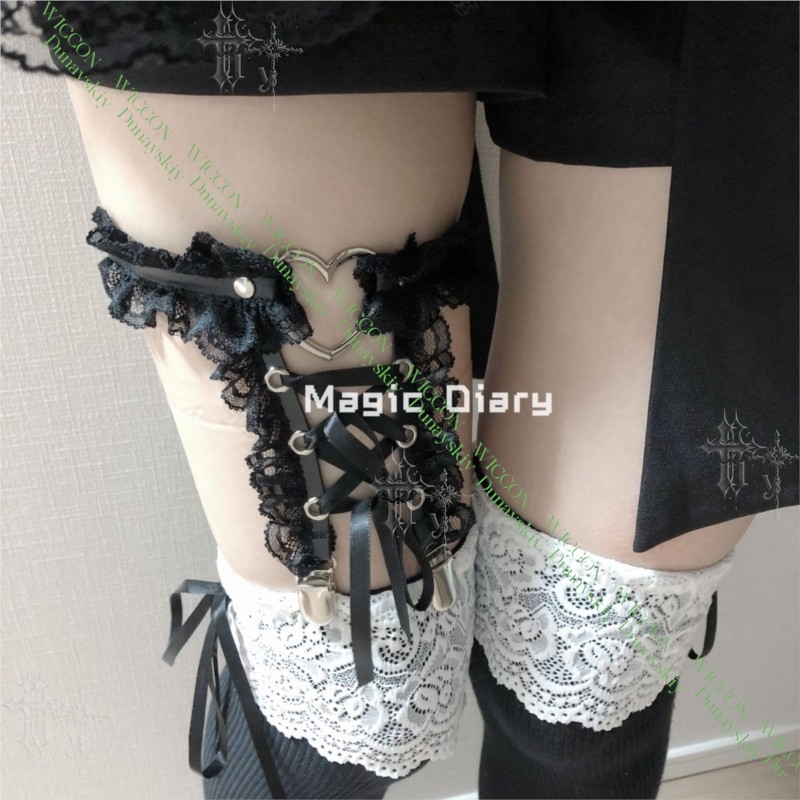 Jirai Kei Figure Ribbon Buckle - đánh giá và giá Garter Belt Set