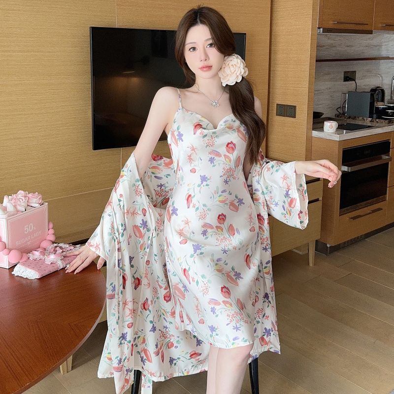 High Grade Printed Sweet Wind  - đánh giá và giá Robe Silk Women