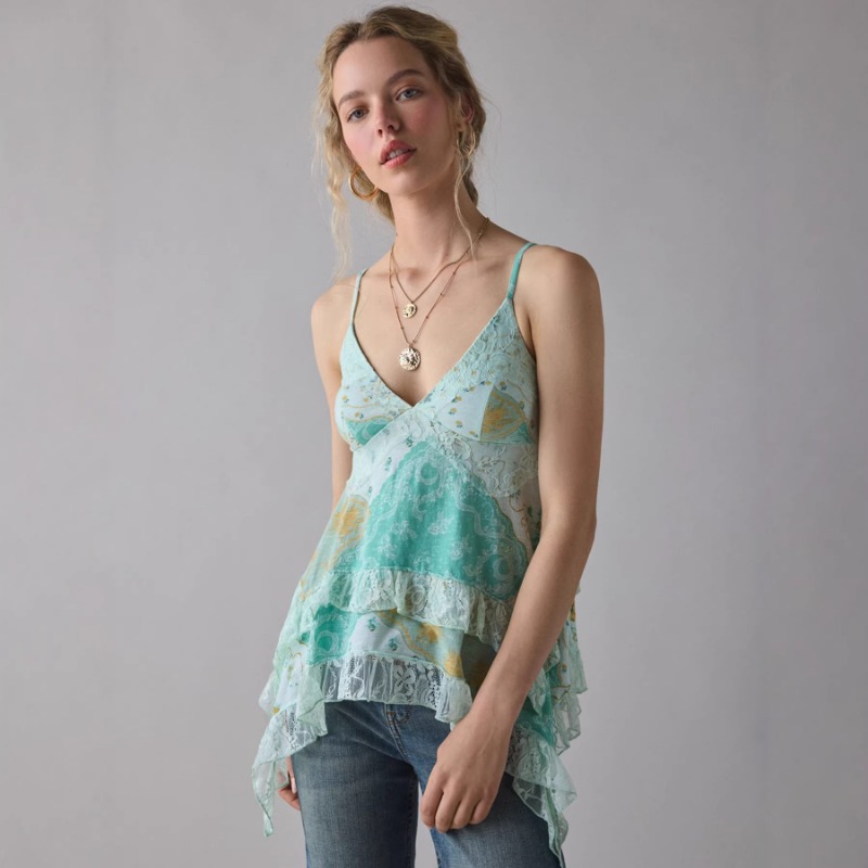 Vintage Floral Chiffon Cami To - đánh giá và giá Cami Top Lace