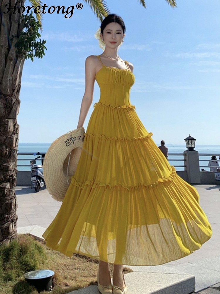 Women's Summer Solid Cami Maxi - đánh giá và giá Corset Waist Cinch