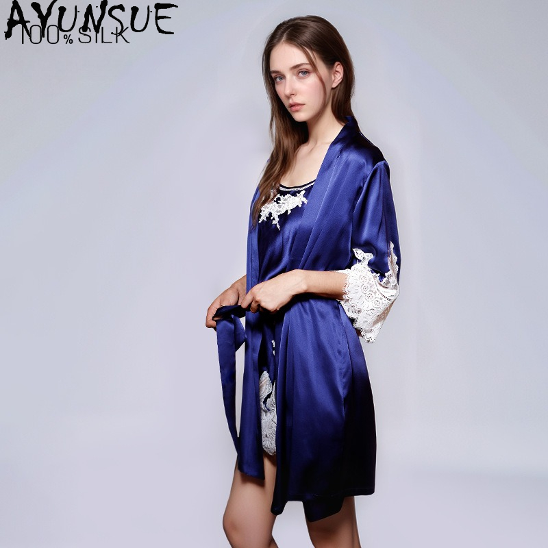 AYUNSUE 100% Genuine Silk Nigh - đánh giá và giá Robe Silk Women