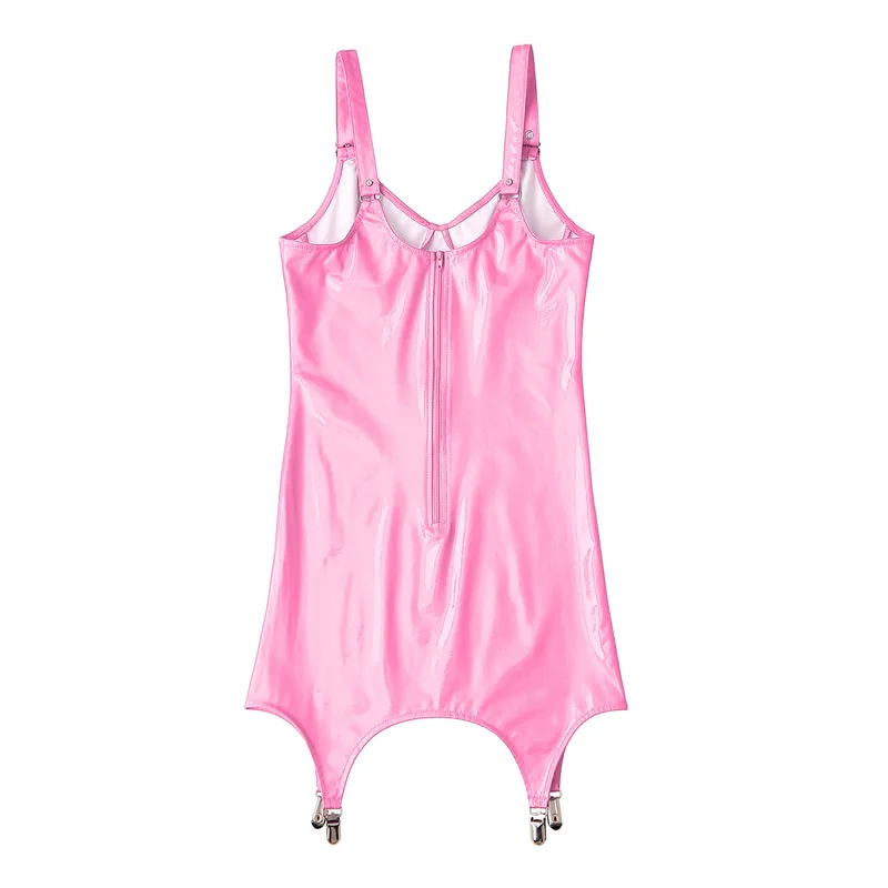 Womens Shiny Metallic PVC Leat - đánh giá và giá Babydoll Chemise Night
