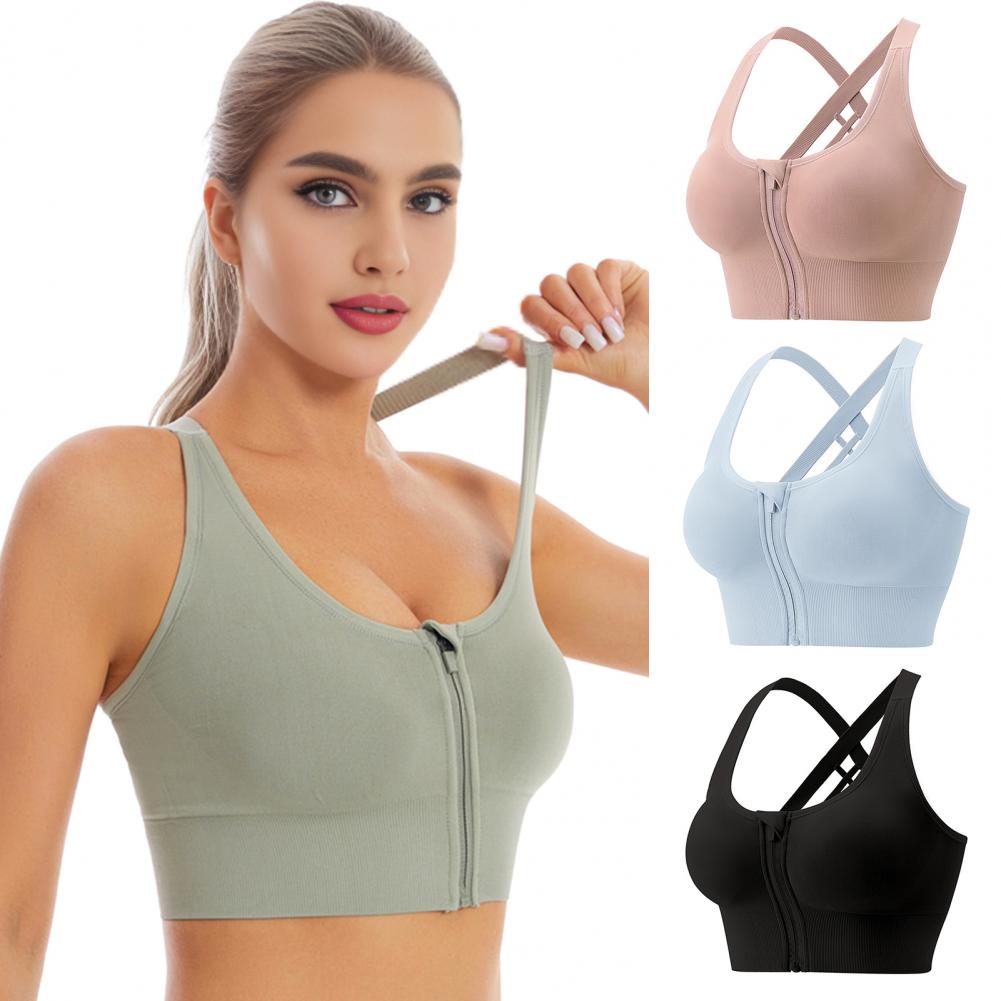 Zip Front Wireless Sports Bra  - đánh giá và giá Sports Bra High Impact
