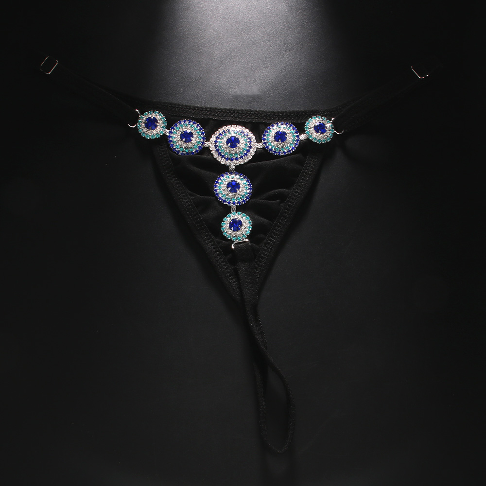 Rhinestone Evil Eye Thong Biki - đánh giá và giá Thong Bikini Women